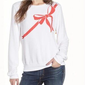 𝅺WILDFOX Giftwrap red bow sweater